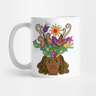 Creative Beautiful Mind Fantasy African Woman Mug